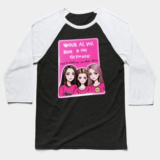 Mean Girls 6 - Burn Book Sticker Baseball T-Shirt